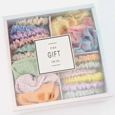 18pcs/set Sweet Simple Elastic Fabric Hair Bands
