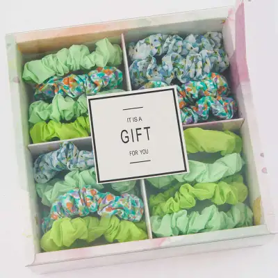 18pcs/set Sweet Simple Elastic Fabric Hair Bands
