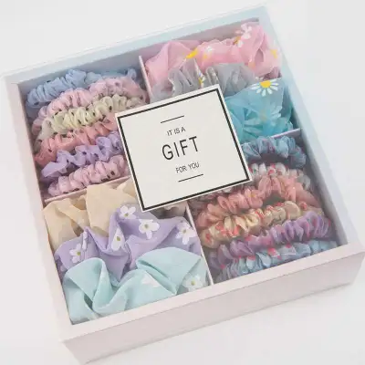 18pcs/set Sweet Simple Elastic Fabric Hair Bands