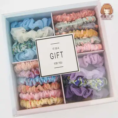 18pcs/set Sweet Simple Elastic Fabric Hair Bands
