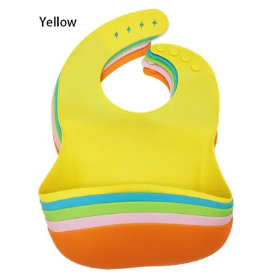 Baby Anti-dirty Waterproof Silica Gel Bibs for Unisex Kids