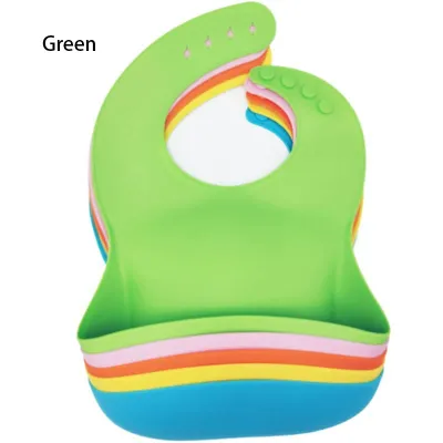 Baby Anti-dirty Waterproof Silica Gel Bibs for Unisex Kids