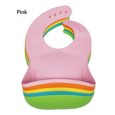 Baby Anti-dirty Waterproof Silica Gel Bibs for Unisex Kids