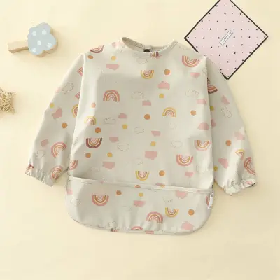 Baby Cartoon Anti-dirty Waterproof Recycled Polyester Clothes Bib Unisex