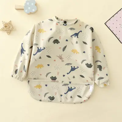Baby Cartoon Anti-dirty Waterproof Recycled Polyester Clothes Bib Unisex
