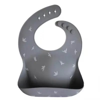 Baby Cartoon Pattern Anti-dirty Waterproof Bib Food Grade Silicone Unisex