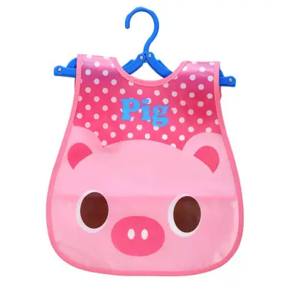 Baby Cartoon Animal Pattern Waterproof EVA Bib for Kids