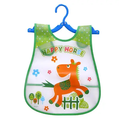 Baby Cartoon Animal Pattern Waterproof EVA Bib for Kids