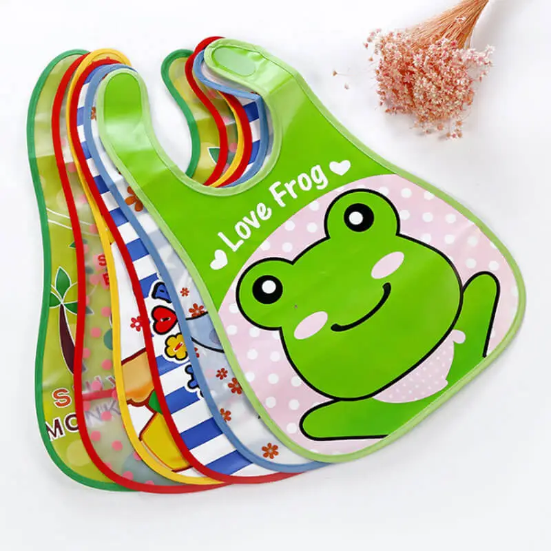 Baby Cartoon Animal Pattern Waterproof EVA Bib for Kids