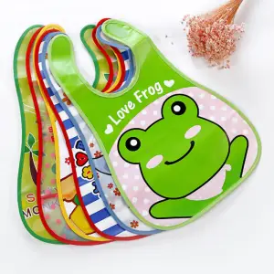 Baby Cartoon Animal Pattern Waterproof EVA Bib for Kids