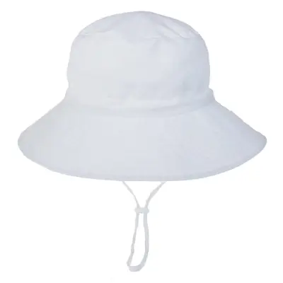 Kids Cotton Sun Hat - Solid Color Floral Flat Top Unisex Accessories