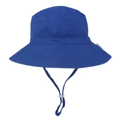 Kids Cotton Sun Hat - Solid Color Floral Flat Top Unisex Accessories