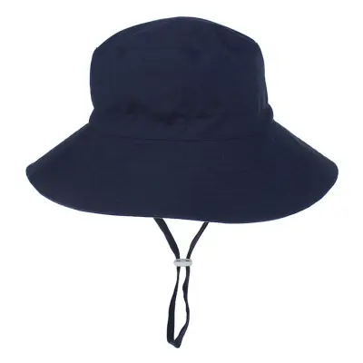 Kids Cotton Sun Hat - Solid Color Floral Flat Top Unisex Accessories
