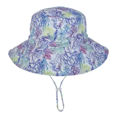 Kids Fashion Cartoon Pattern Cotton Bucket Hat Sun Protection