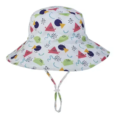 Kids Fashion Cartoon Pattern Cotton Bucket Hat Sun Protection
