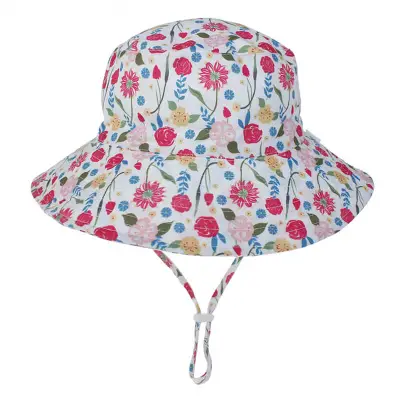 Kids Fashion Cartoon Pattern Cotton Bucket Hat Sun Protection