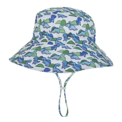 Kids Fashion Cartoon Pattern Cotton Bucket Hat Sun Protection
