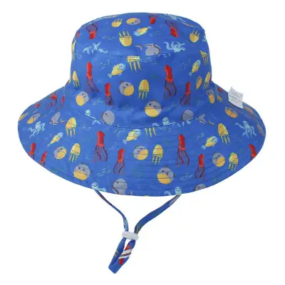 Kids Fashion Cartoon Pattern Cotton Bucket Hat Sun Protection