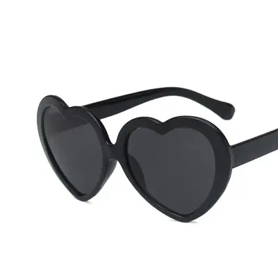 Kids Cute Heart Shape Frame Sunglasses PC Resin Lens