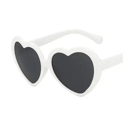 Kids Cute Heart Shape Frame Sunglasses PC Resin Lens
