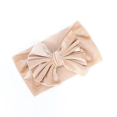 14 Colors Oversized Bowknot Decor Kids Velvet Headband