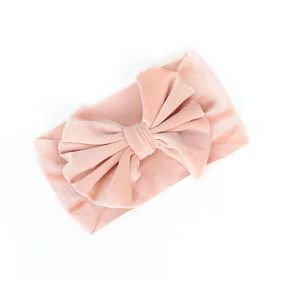 14 Colors Oversized Bowknot Decor Kids Velvet Headband