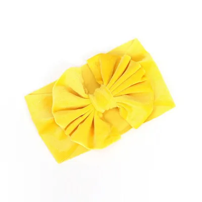 14 Colors Oversized Bowknot Decor Kids Velvet Headband