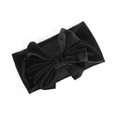 14 Colors Oversized Bowknot Decor Kids Velvet Headband