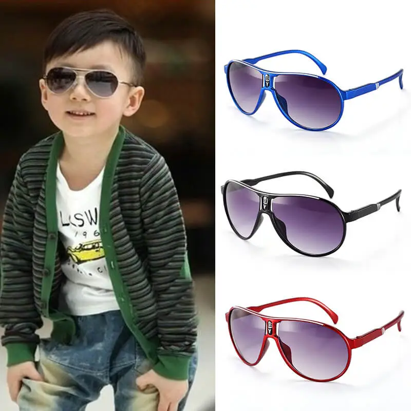 Kids Casual Big Frame Sports Sunglasses with Resin Lens