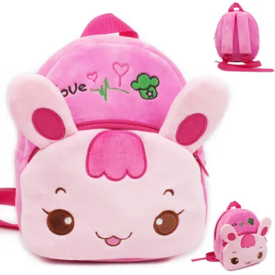 Children Cartoon Rabbit Shape Plush Backpack for Toddlers