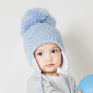 Children Solid Color Knitted Ear Protection Cap Unisex Acrylic Wild Style Dome Hat
