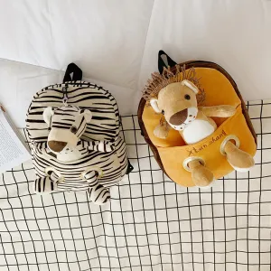 Cute Cartoon Plush Children Backpack for Toddler Unisex with Animal Pattern