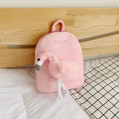 Cute Cartoon Plush Children Backpack for Toddler Unisex with Animal Pattern