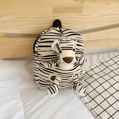 Cute Cartoon Plush Children Backpack for Toddler Unisex with Animal Pattern
