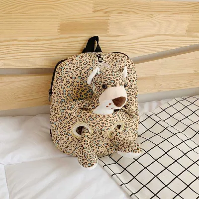 Cute Cartoon Plush Children Backpack for Toddler Unisex with Animal Pattern
