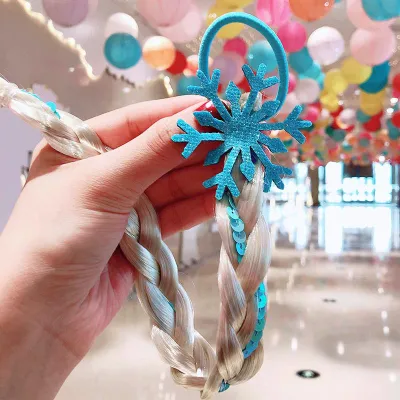 Children Cartoon Unicorn Color Wig Hair Bow Tie Accessories