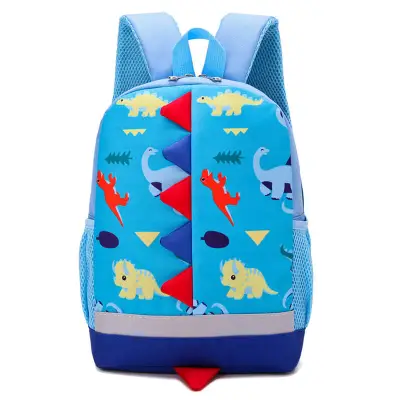 Kids Cute Dinosaur Pattern Backpack Unisex Toddler School Backpack Soft Oxford 20-35L