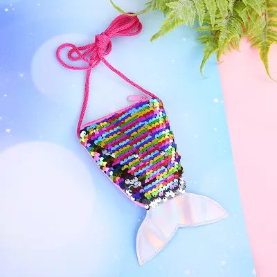 Fashion Sequins Fishtail Crossbody Bag for Kids