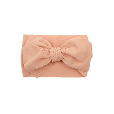 Girls Plaid Solid Color Bowknot Fabric Headband Kids Accessory