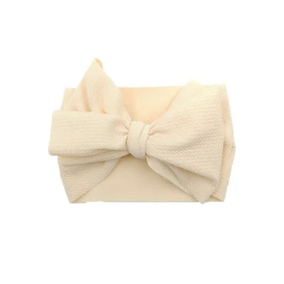 Girls Plaid Solid Color Bowknot Fabric Headband Kids Accessory