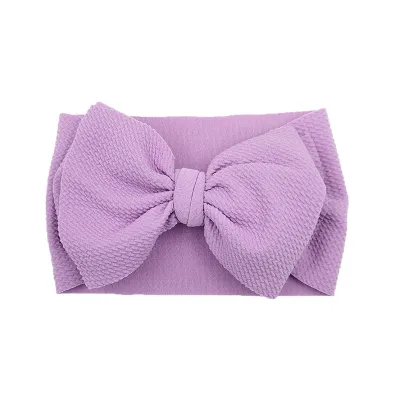 Girls Plaid Solid Color Bowknot Fabric Headband Kids Accessory