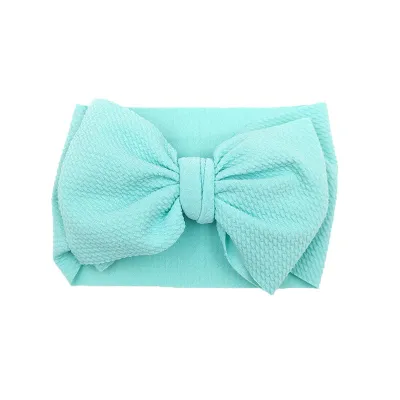Girls Plaid Solid Color Bowknot Fabric Headband Kids Accessory