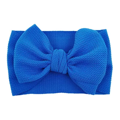 Girls Plaid Solid Color Bowknot Fabric Headband Kids Accessory