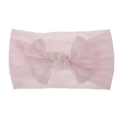 Kids Bohemian Solid Color Wide Fabric Bow Headband