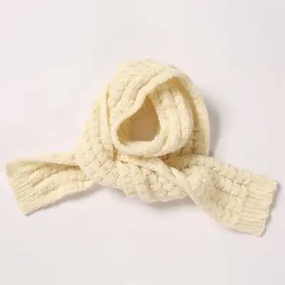 Kids Solid Color Warm Acrylic Knitting Scarf Unisex Winter Accessory