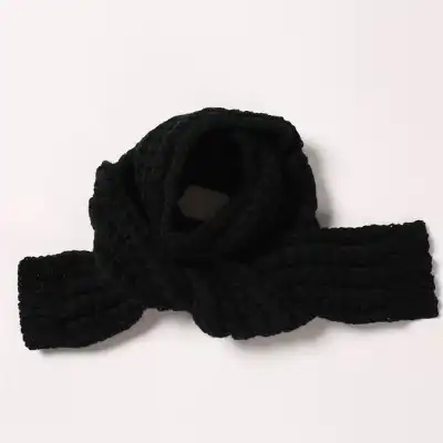Kids Solid Color Warm Acrylic Knitting Scarf Unisex Winter Accessory