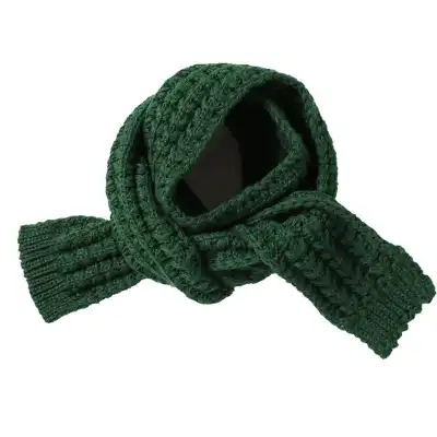 Kids Solid Color Warm Acrylic Knitting Scarf Unisex Winter Accessory