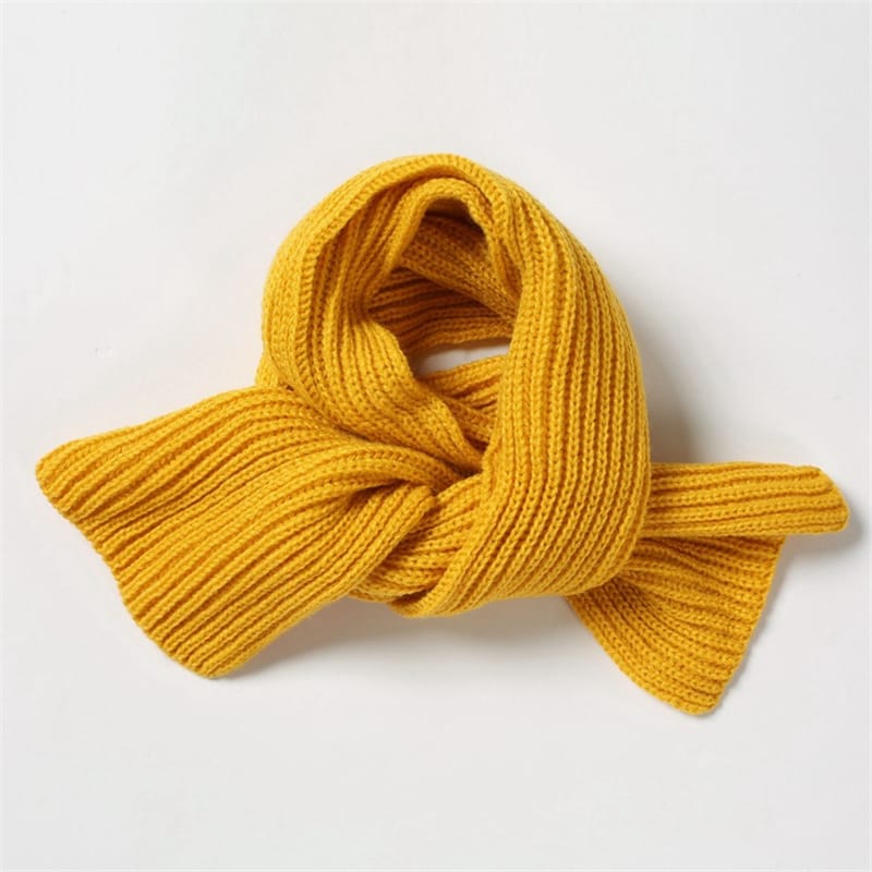 【中古】Y-3 KNIT SCARF イエロー ワイスリー/Y-3 18AW KNIT SCARF ニット 大判 ストール マフラー