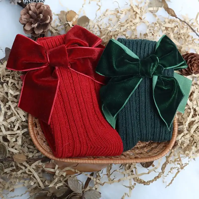 Kids Fashion Solid Color Breathable Combed Cotton Long Barrel Socks Unisex