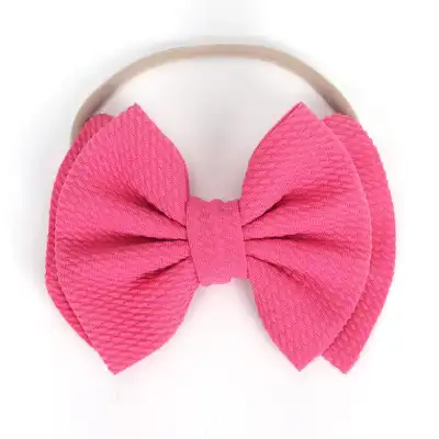Kids Solid Color Bowknot Hair Accessory - Fabric Hair Tie for Child